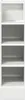 A white, four-shelf cabinet shown from the front against a white background. Produktbild-Vorschau