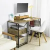 SoBuy FWT61-N Scrivania con 4 ripiani e un cassetto Anteprima dell’immagine prodotto 2