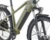 A close-up view of the front and side of an electric bicycle. Produktbild-Vorschau