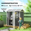 Wetterfester Kunststoff-Gartenschuppen mit Boden, Fenster Produktbild-Vorschau 5