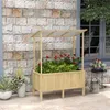 Outsunny Hochbeet aus Holz Frühbeet mit Deckel Pflanzkasten Produktbild-Vorschau 2