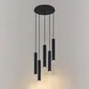 Lindby Hängeleuchte Sanad, Ø 40 cm, 5-flg., schwarz, GU10 Produktbild-Vorschau 5