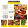 Collage showing accessories included with an outdoor kitchen oven and examples of food that can be prepared. Anteprima dell’immagine prodotto
