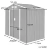 HATTORO S100 Metall Gerätehaus XL Geräteschuppen Garten Produktbild-Vorschau 6