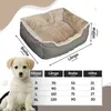 Hundebett, Hundekissen in Leinenoptik, Hundekorb, erhöhte Produktbild-Vorschau 2