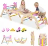 COSTWAY Structure à grimper Indoor set de 3, avec toboggan, Voir les images du produit 1