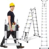 Jayseuw profesionálny teleskopický rebrík 5M strieborný Náhľad obrázku produktu 9