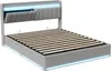 UnboxG Letto matrimoniale in velluto grigio 140x190 cm con Anteprima dell’immagine prodotto 12