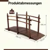 COSTWAY Gartenbrücke mit Geländern, Teichbrücke Zierbrücke Produktbild-Vorschau 7