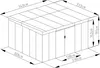 Abri de jardin G21 GRAH 1132 - 340 x 333 cm, anthracite Voir les images du produit 6