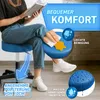 TRESKO® Sgabello rotante con schienale 150 kg Blu | Anteprima dell’immagine prodotto 6