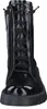 A black patent leather boot with black laces and gold eyelets. Produktbild-Vorschau