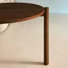 sweeek - 2er-Set runde Tische Holzlook - Nussbaumfarben Produktbild-Vorschau 5