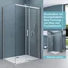 doporro Eckdusche 70x120x195cm chrom Duschkabine Produktbild-Vorschau 3