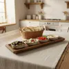 Holztablett Holzbrett Dekoschale Holzschale braun 58x22 cm Produktbild-Vorschau 5