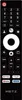 A black remote control with various buttons and app shortcuts. Produktbild-Vorschau