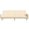 vidaXL Schlafsofa 2-Sitzer Creme Stoff Produktbild-Vorschau 4