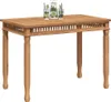 vidaXL Garten-Esstisch 120x65x80 cm Massivholz Teak Produktbild-Vorschau 2
