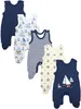 TupTam Baby Unisex Strampler mit Aufdruck Spruch 5er Pack, Produktbild-Vorschau 1