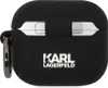 A black AirPods case with silver accents and the Karl Lagerfeld logo. Náhľad obrázku produktu