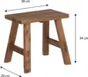 Mica Decorations Bold Holz Hocker - Beistelltisch oder Produktbild-Vorschau 2