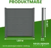 WPC-Sichtschutzzaun grau Komplett-Set Länge 12,75m Produktbild-Vorschau 4