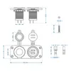 Doppel Einbau Steckdose 2x2100mA Einbausteckdose DIN + USB Produktbild-Vorschau 2