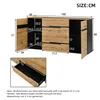 Merax Sideboard mit Holzoptik, Wohnzimmerschrank mit 2 Produktbild-Vorschau 11