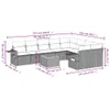 The Living Store 10-tlg. Garten-Sofagarnitur mit Kissen Produktbild-Vorschau 4