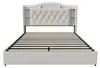 UnboxG Polsterbett 160x200 cm Beige mit LED & Stauraum, Produktbild-Vorschau 14