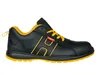 A black and yellow safety shoe on a white background. Produktbild-Vorschau