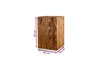 A wooden column with dimensions indicated by purple lines and text. Voir les images du produit