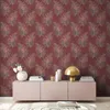 Rote Tapete mit Federn, Gold Design & Struktureffekt Produktbild-Vorschau 8