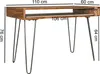 Scrivania BAGLI marrone 110 x 60 x 76 cm in legno massiccio Anteprima dell’immagine prodotto 2