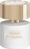 A white perfume bottle with a gold cap and a label. Produktbild-Vorschau