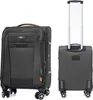 Two views of a dark gray suitcase are shown against a white background. Náhled obrázku produktu