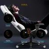 A man relaxing in a gaming chair with informational overlays. Anteprima dell’immagine prodotto