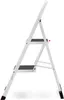 A white stepladder with two steps is shown in profile against a white background. Produktbild-Vorschau