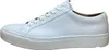 A side view of a white leather sneaker against a white background. Produktbild-Vorschau