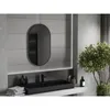 Mexen Loft lustro łazienkowe owalne 85 x 50 cm, rama czarna Podgląd zdjęcia produktu 2