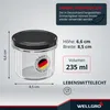 WELLGRO 50x Einmachgläser mit Schraubdeckel schwarz - 235ml Produktbild-Vorschau 2