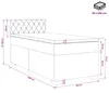 vidaXL Boxspringbett mit Matratze und LED Dunkelgrau 90 x Produktbild-Vorschau 8
