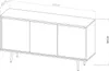 Kommode TORI TR-01 mit 3 Türen Sideboard 150 cm Produktbild-Vorschau 5