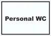 Personal WC Schild mit Text waagerecht A6 Rückseite Produktbild-Vorschau 1