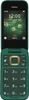 A green Nokia flip phone is shown open, displaying the screen and keypad. Podgląd zdjęcia produktu