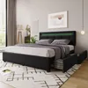 Erwachsenenbett 140x200cm mit 4 Schubladen und Produktbild-Vorschau 2