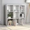 vidaXL Regál na knihy s vysokým leskom biely 98x30x98 cm Náhľad obrázku produktu 4