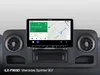 A car's dashboard with a navigation screen displaying a map and route. Podgląd zdjęcia produktu