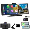 10.26"Tragbarer  1600*600 Autoradio 4K Dash Cam CarPlay Produktbild-Vorschau 1