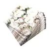20 kleine Cocktailservietten Romantic Roses - Weiße und Produktbild-Vorschau 2
